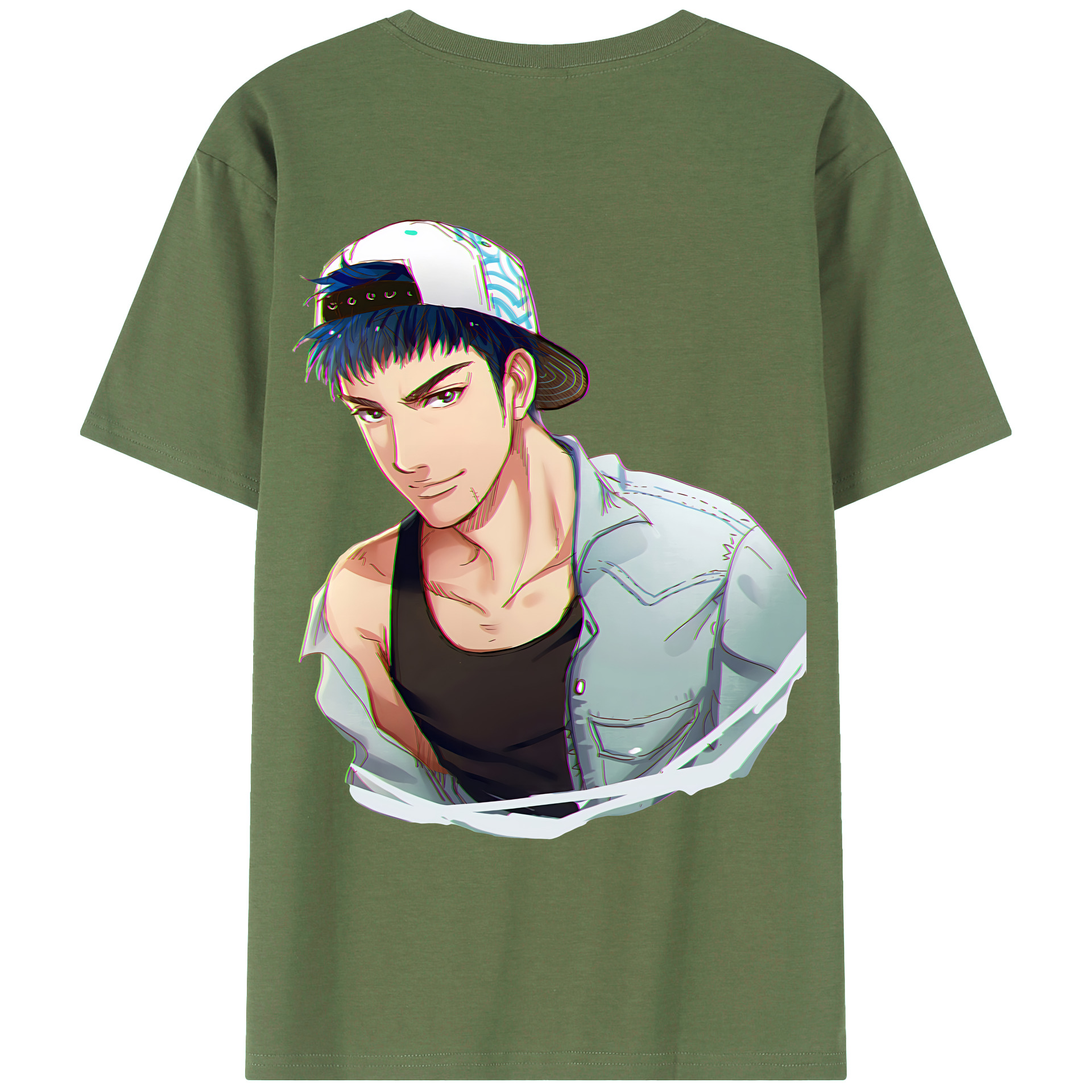 （画像用） SLAM DUNK／スラムダンク 綿100％ メンズ半袖Tシャツ（バックプリント） 通気性